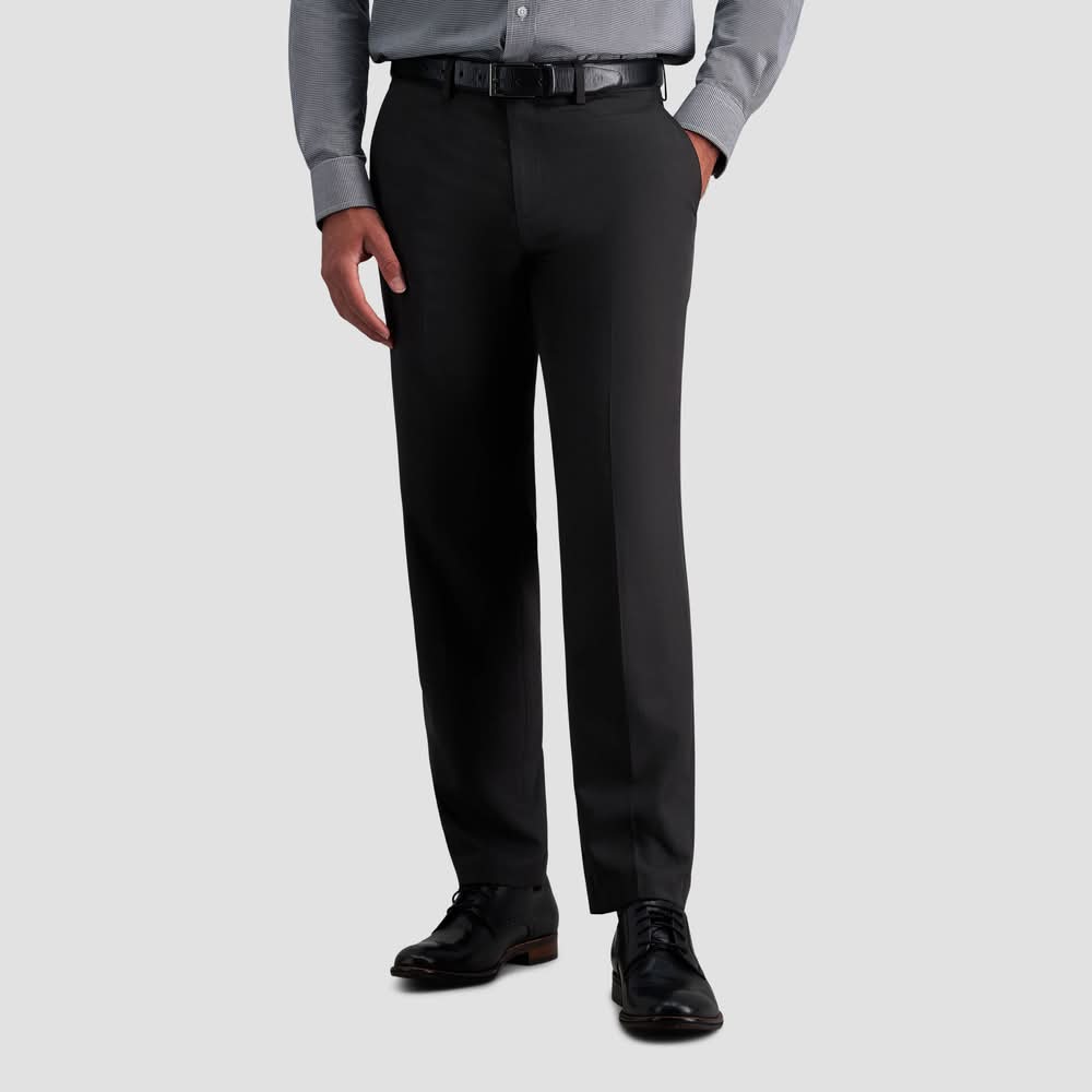 Haggar H26 Stretch Straight Fit Pants, Men, 38x32 in, Dark Gray