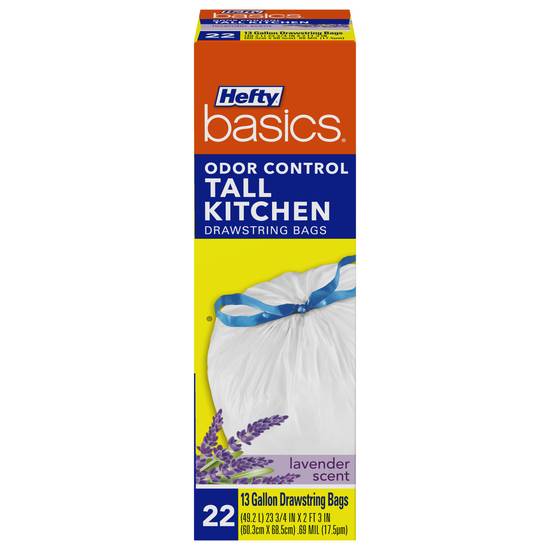 Hefty Basics Lavender Scent Tall Kitchen Drawstring Bags (22 ct) (size 60.3 cm x 68.5 cm)