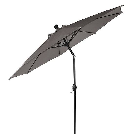 Destination Summer 9-Foot Tilting Patio Market Umbrella in Grey