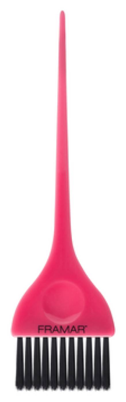 FRAMAR Classic Hair Color Brush With Accu Soft Bristles, Pink-Black