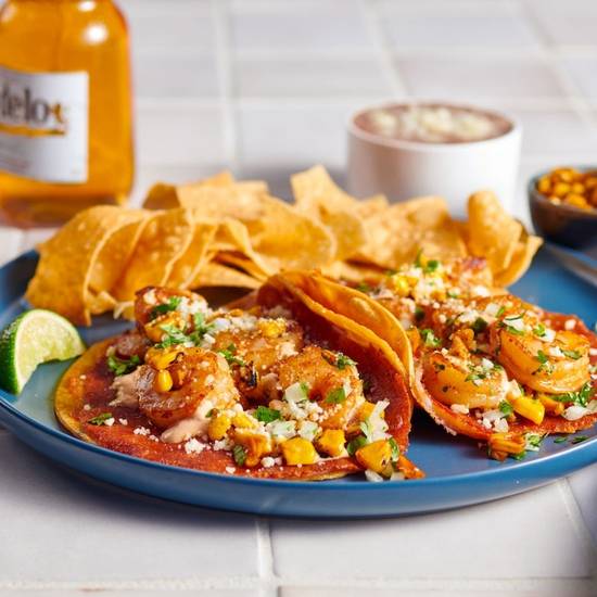 Mexican Street Corn Shrimp Two Taco Plate