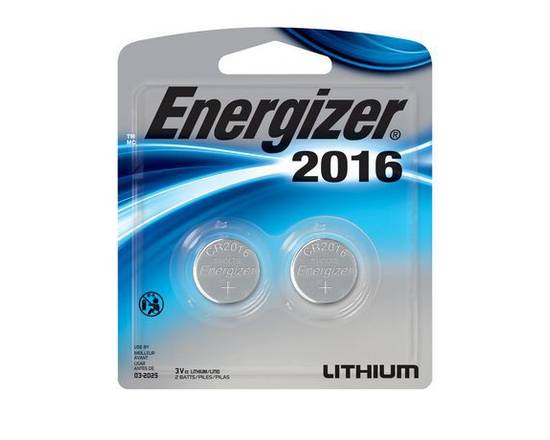 Energizer · Pile bouton Energizer 2016 - Energizer Coin Cell Battery, 2016, 2-Pack