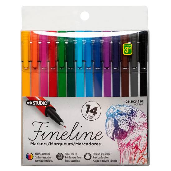 Studio Marker Set (Assorted Colours), 14 Pack (14pk)