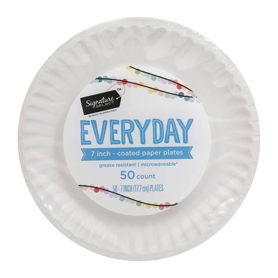 Signature Select Coated Everyday Paper Plates (50 ct)