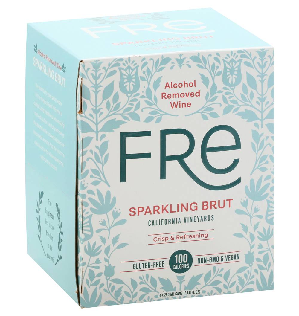 Fre California Vineyards Sparkling Brut (4 x 250 ml)