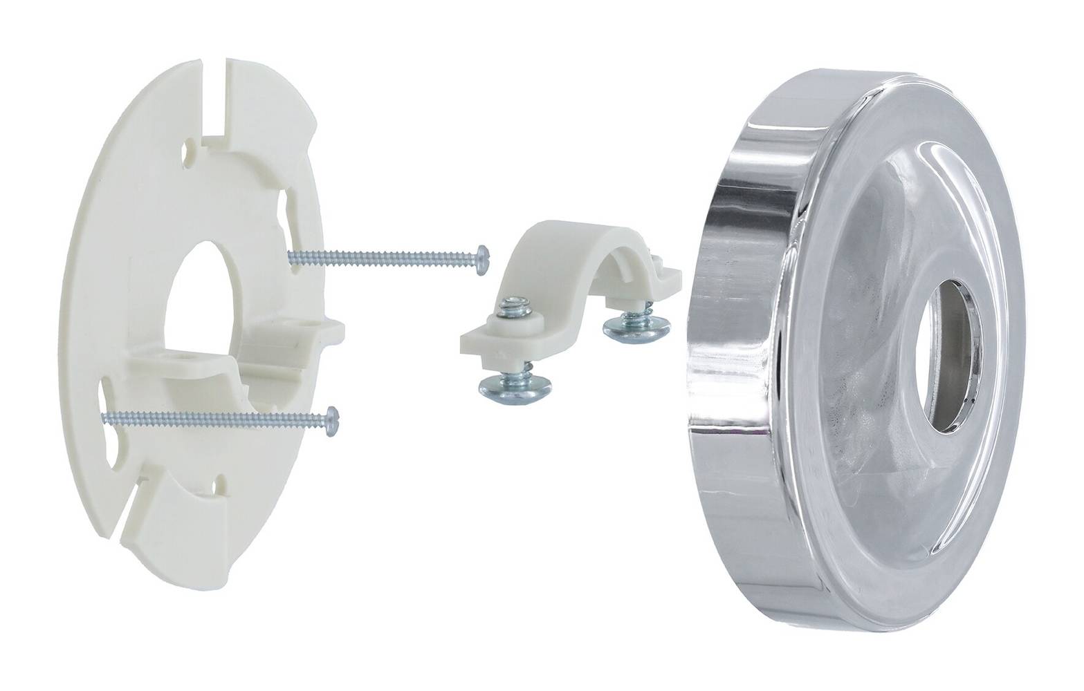 Danco Chrome 3.1-in Universal Shower Wall bracket 0.25-in -ID | 12005