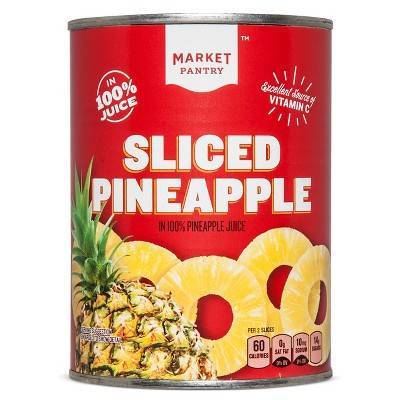 Market Pantry Sliced Pineapple in 100% Juice 20 oz - Market Pantry