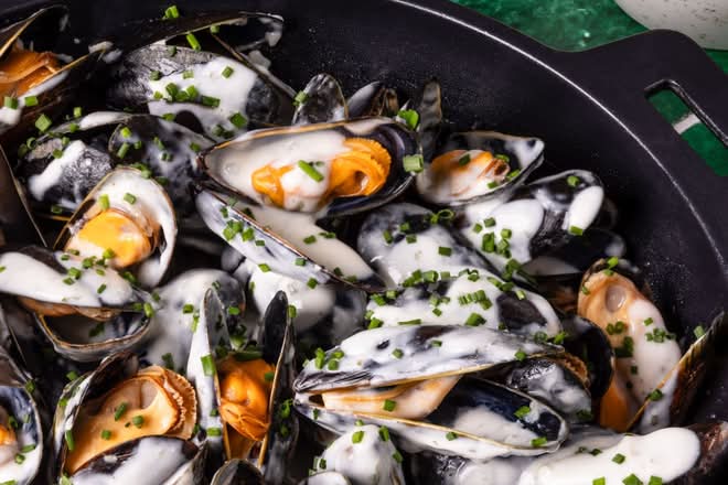 Plancha Moules Boursin