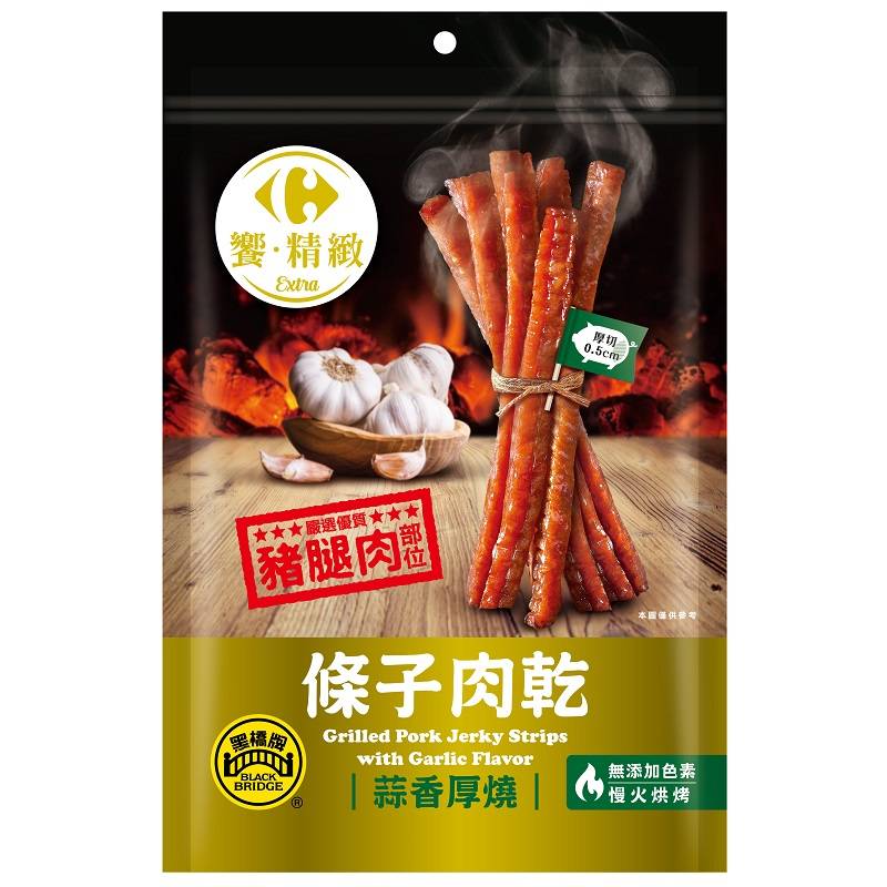 家樂福蒜香厚燒條子肉乾-120g <120g克 x 1 x 1PACK包>