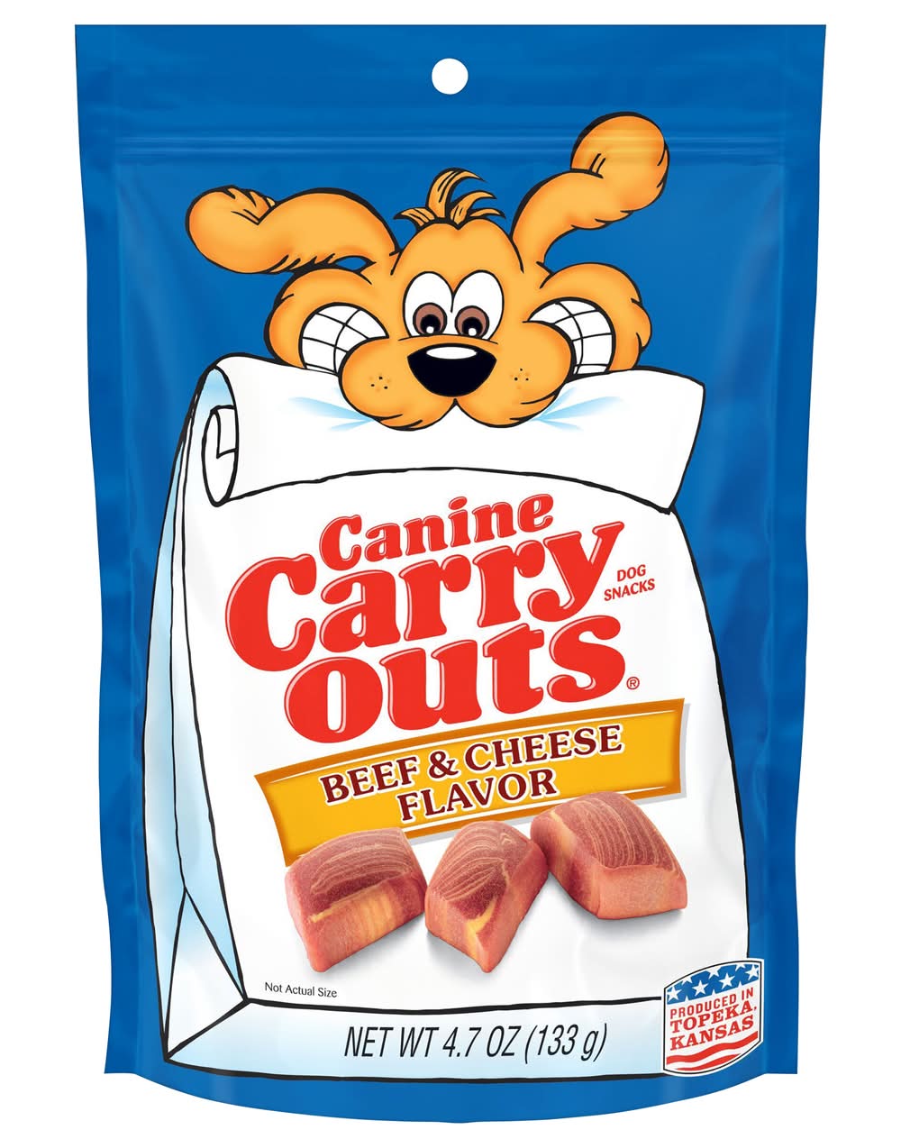 Canine Carry Outs Dog Snacks, Beef-Cheese