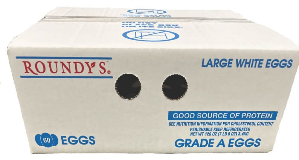 Roundy's Grade a Large White Eggs (7.5 lbs, 60 ct)