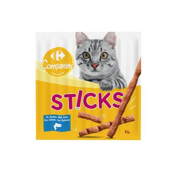 Carrefour Companino - Friandise pour chat bâtonnets (saumon)