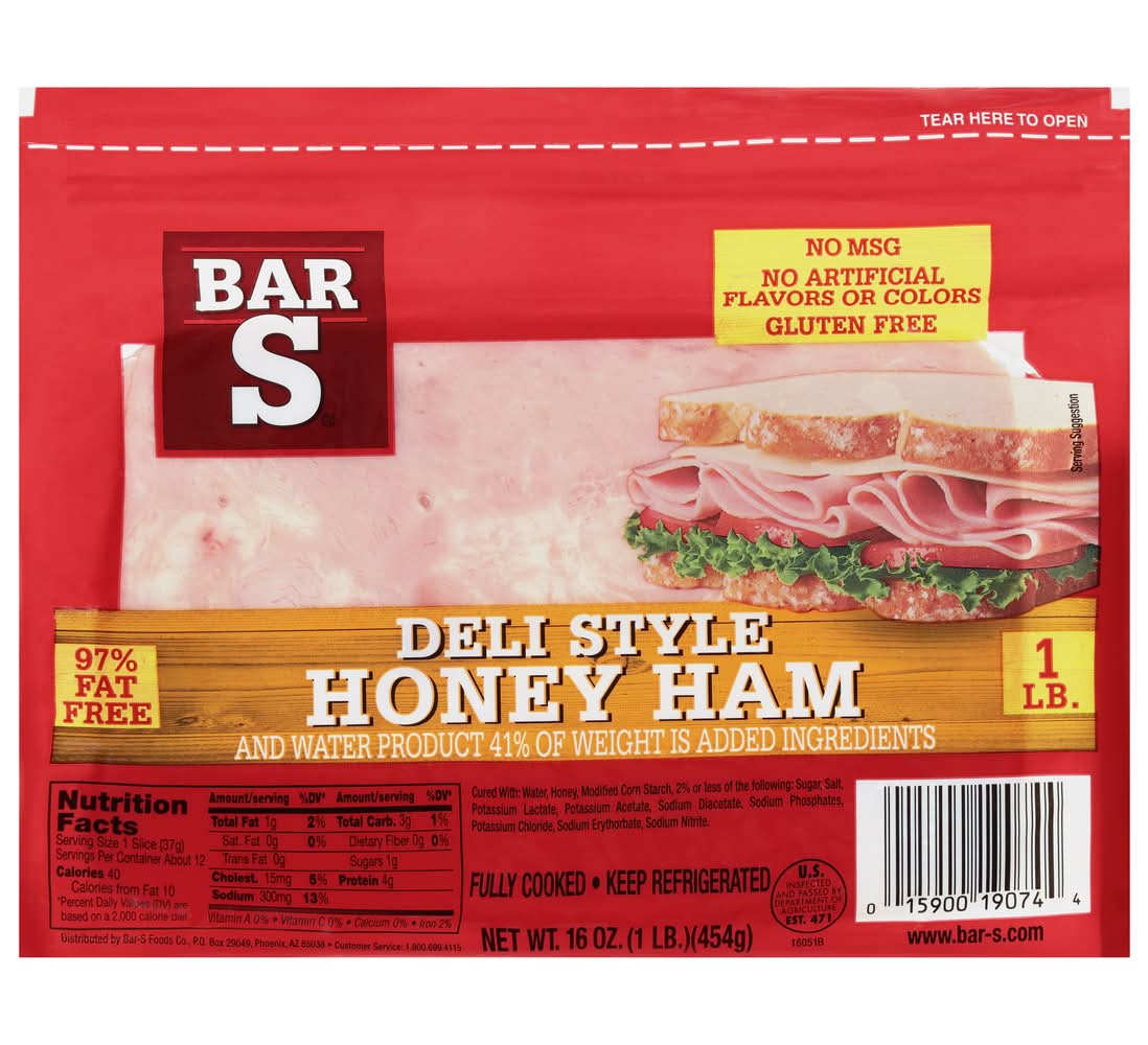 Bar-S Deli Style Honey Ham (1 lbs)