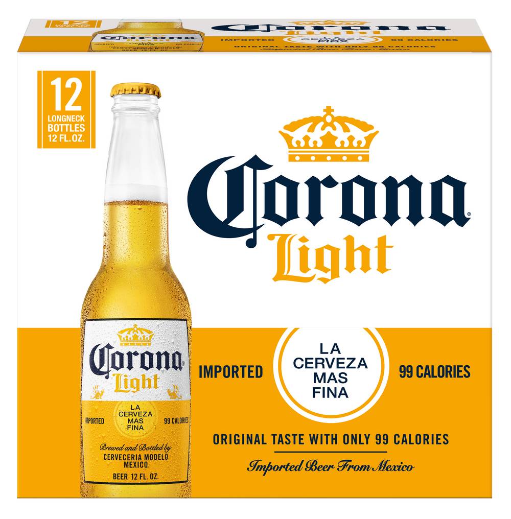 Corona Light Mexican Beer Bottles (12 pack, 12 fl oz)