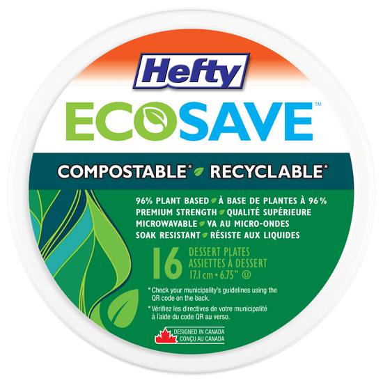 Hefty Ecosave Dessert Plates (6.75 inches/white), Delivery Near You