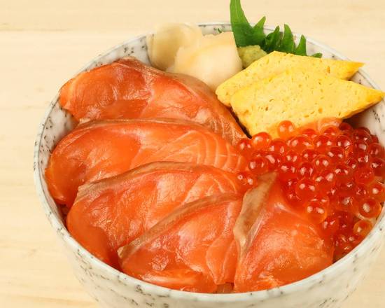生サーモン親子丼 salmon oyakodon