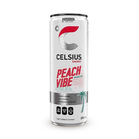 Celsius Sparkling Energy Drinks (355 ml) (peach )