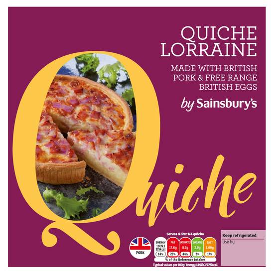 SAVE £0.50 Sainsbury's Quiche Lorraine 400g