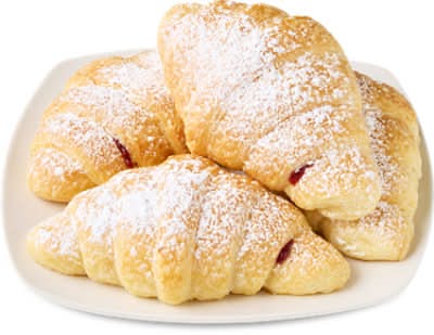 Bakery Raspberry Filled Croissants 4 Count - Each