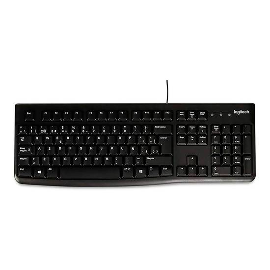 Logitech teclado alámbrico estándar negro (1 pieza)