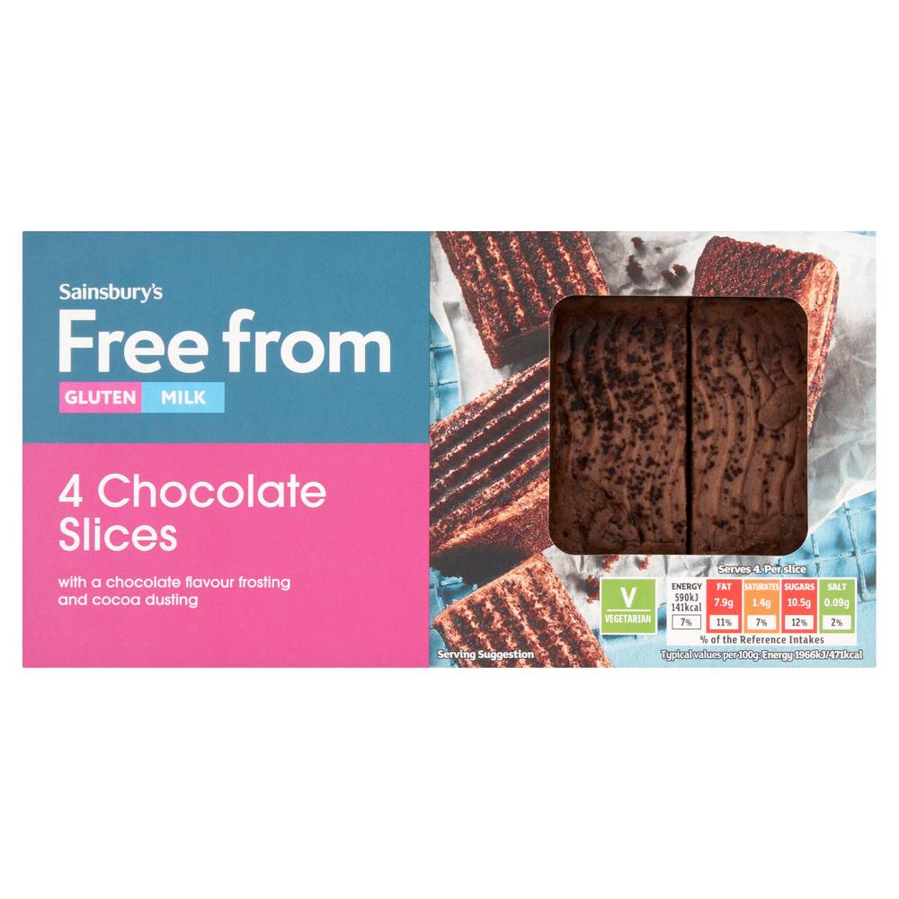 Sainsbury's Free From Chocolate Cake Slices x4 120g