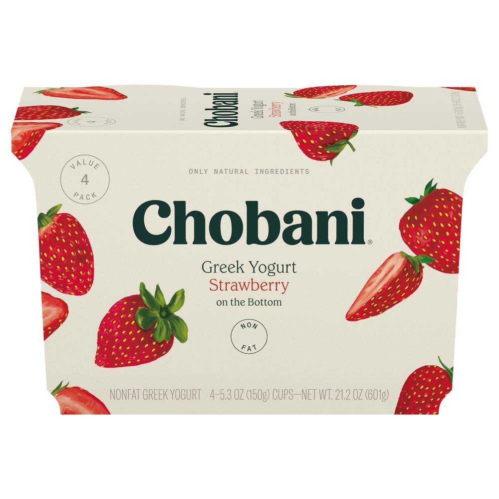 Chobani Greek Yogurt, Strawberry (21.2 oz, 4 ct)