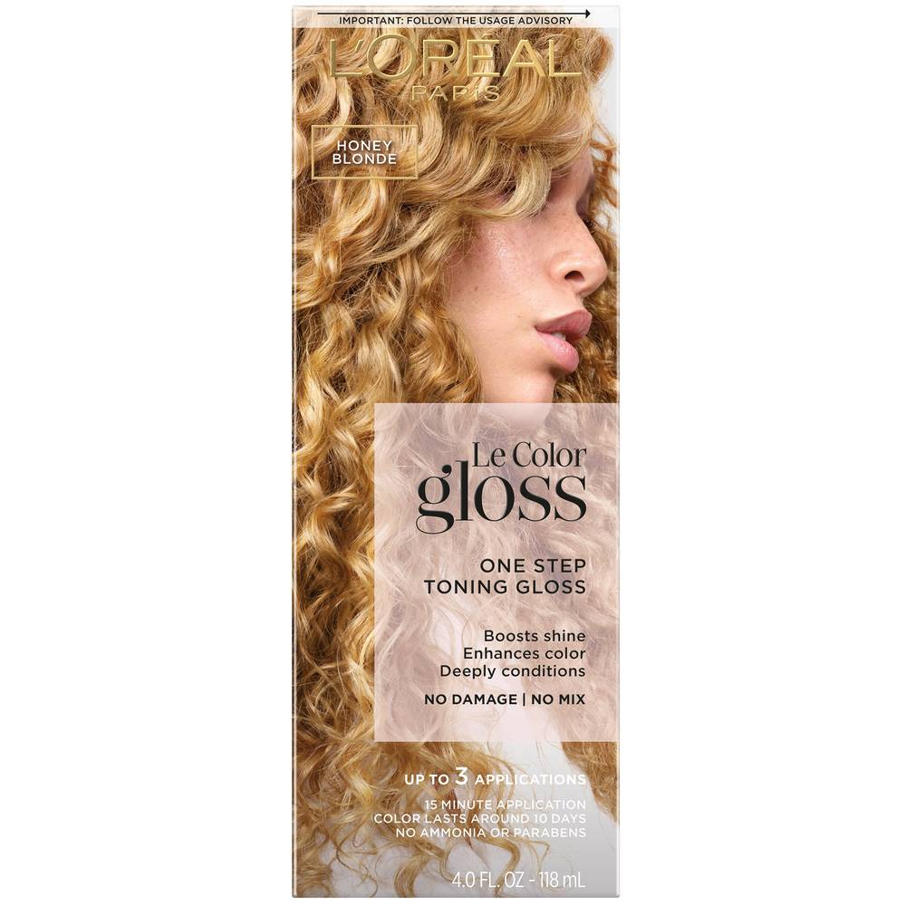 L'oreal Paris Le Color Gloss One Step In-Shower Toning Gloss. Boosts Shine Enhances Color Deeply Conditions (honey blonde)