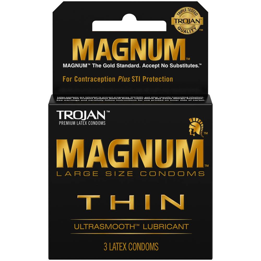 Trojan Premium Latex Condoms (3 ct)