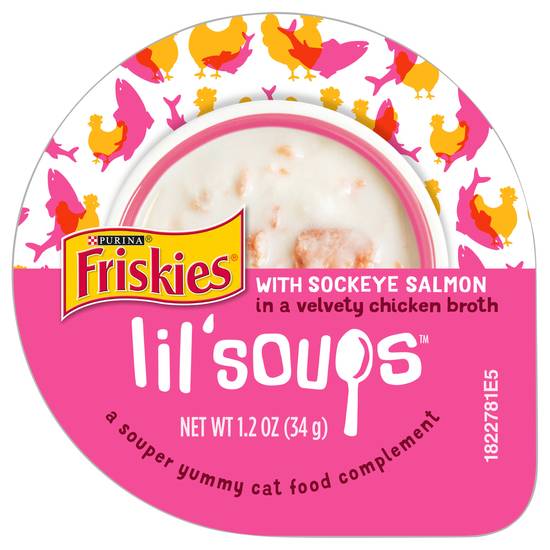 Friskies Lil' Soups Sockeye Salmon in Chicken Broth Cat Food