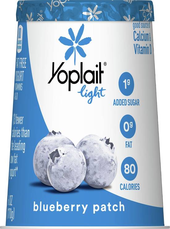Yoplait Light Fat Free Blueberry Patch Yogurt