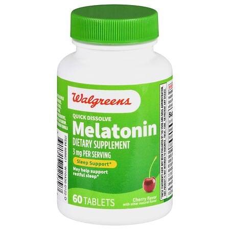 Walgreens Quick Dissolve Cherry Melatonin Tablets