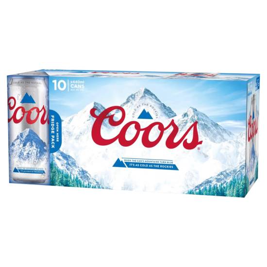 Coors Lager Beer Fridge pack (10 x 440ml)