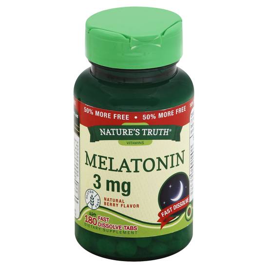 Nature's Truth Natural Berry Melatonin 3 mg Fast Dissolve Tabs (180 ct)
