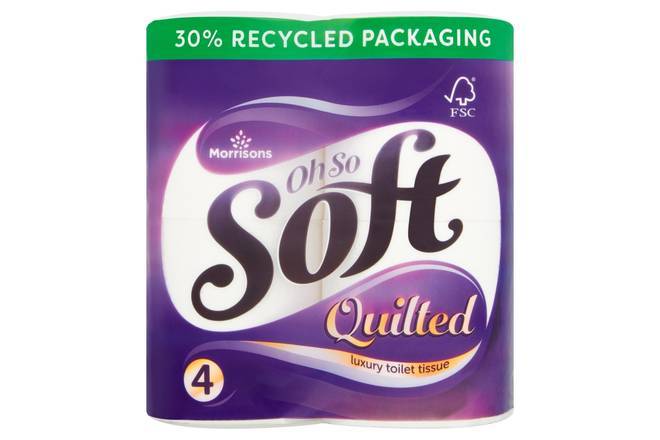Morrisons Quilted Toilet Tissue 4pk