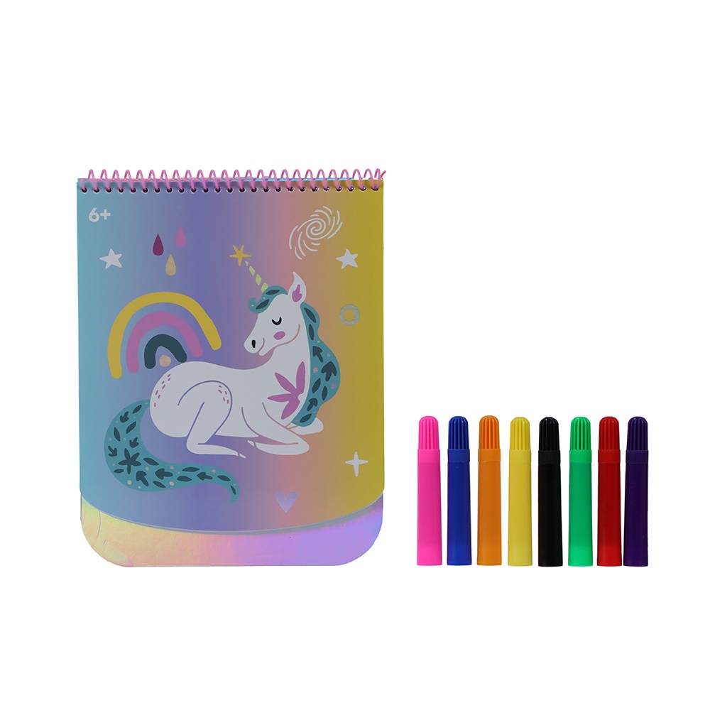 Miniso libro para colorear unicornio con plumines