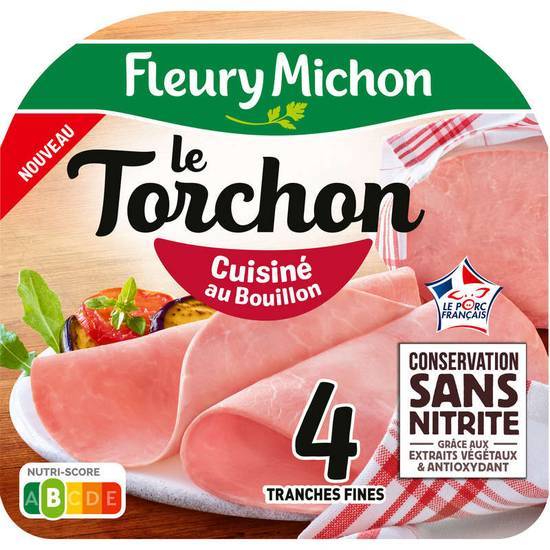 Fleury Michon Jambon Le Torchon Tranches Fines x4 140g