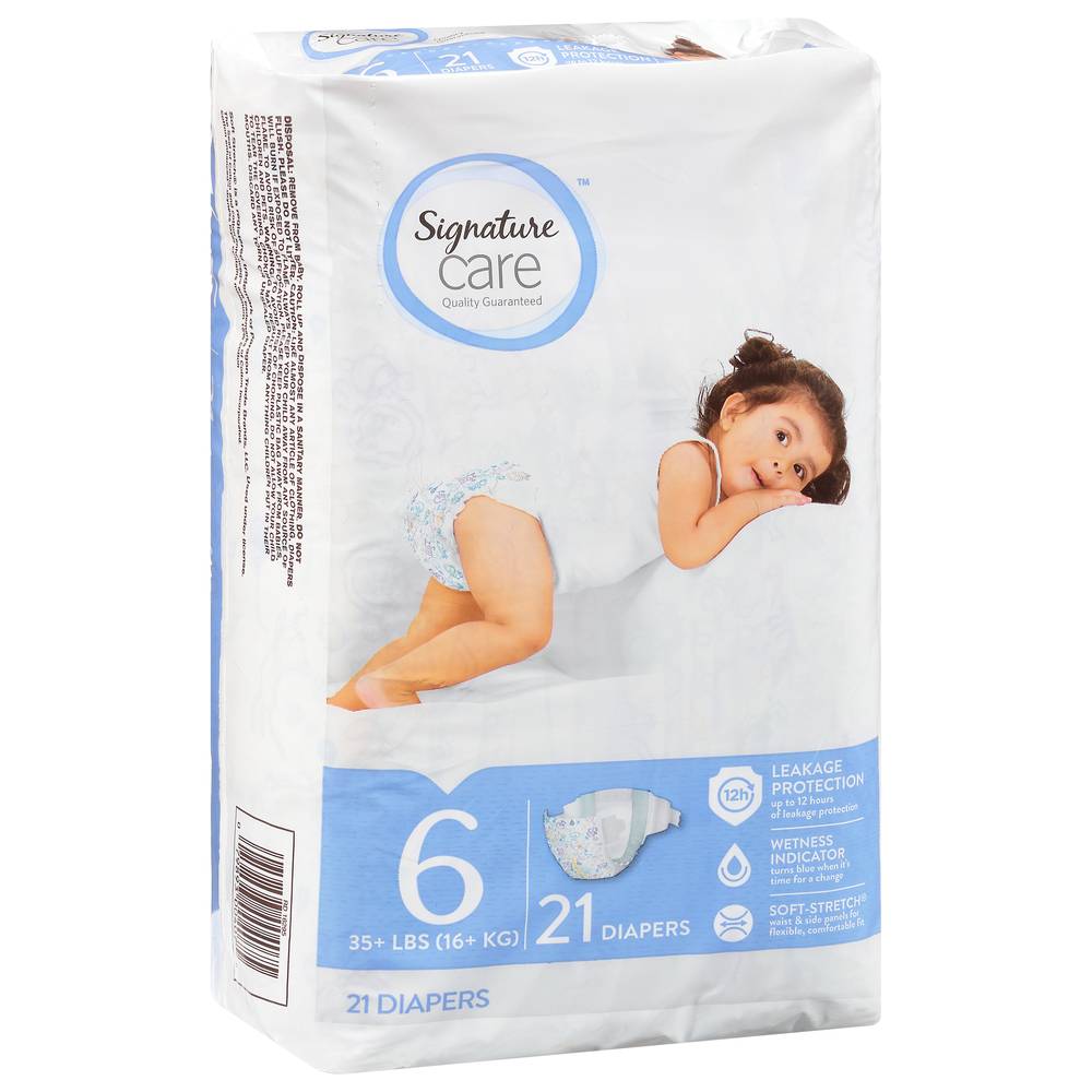Signature Care 35+ Lbs Stage 6 Diapers (21 diapers)