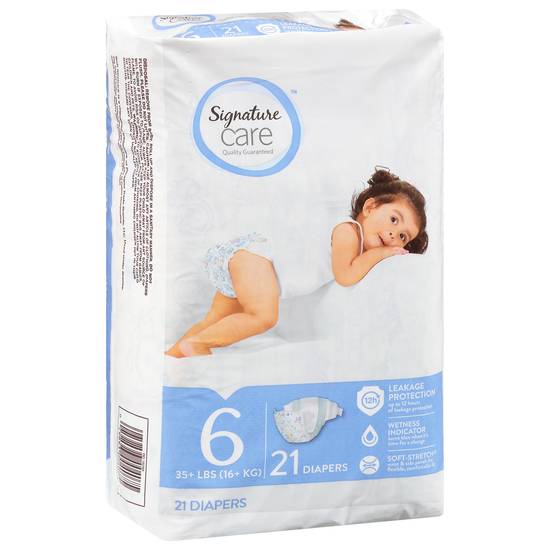 Signature Care 35+ Lbs Stage 6 Diapers (21 diapers)