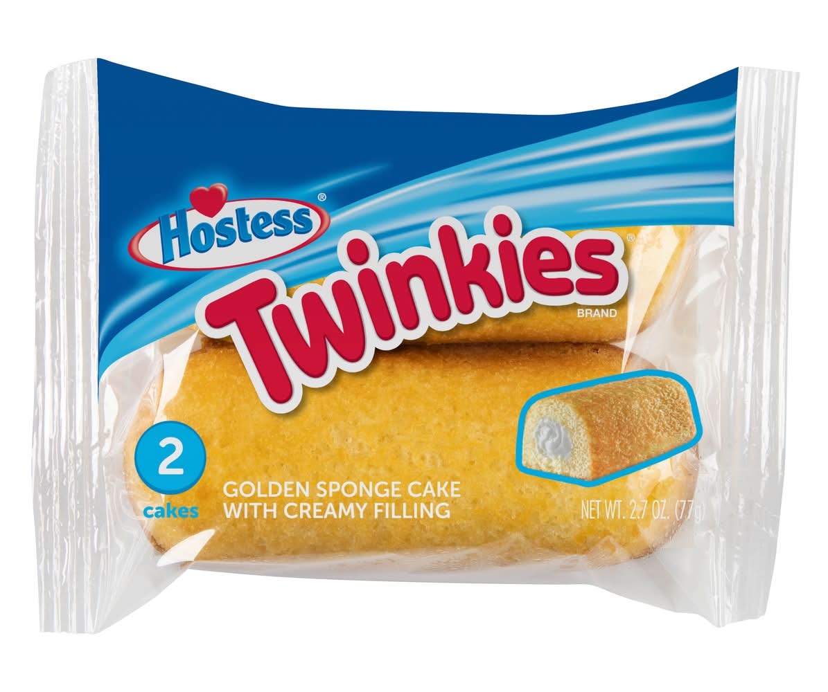 Hostess Twinkies Golden Sponge Cake With Creamy Filling (2.7 oz, 2 ct)