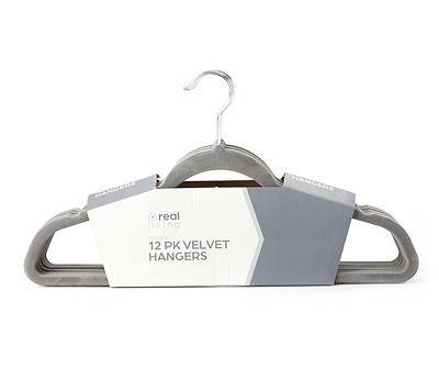 Real Living Gray Velvet Hangers (12 ct)