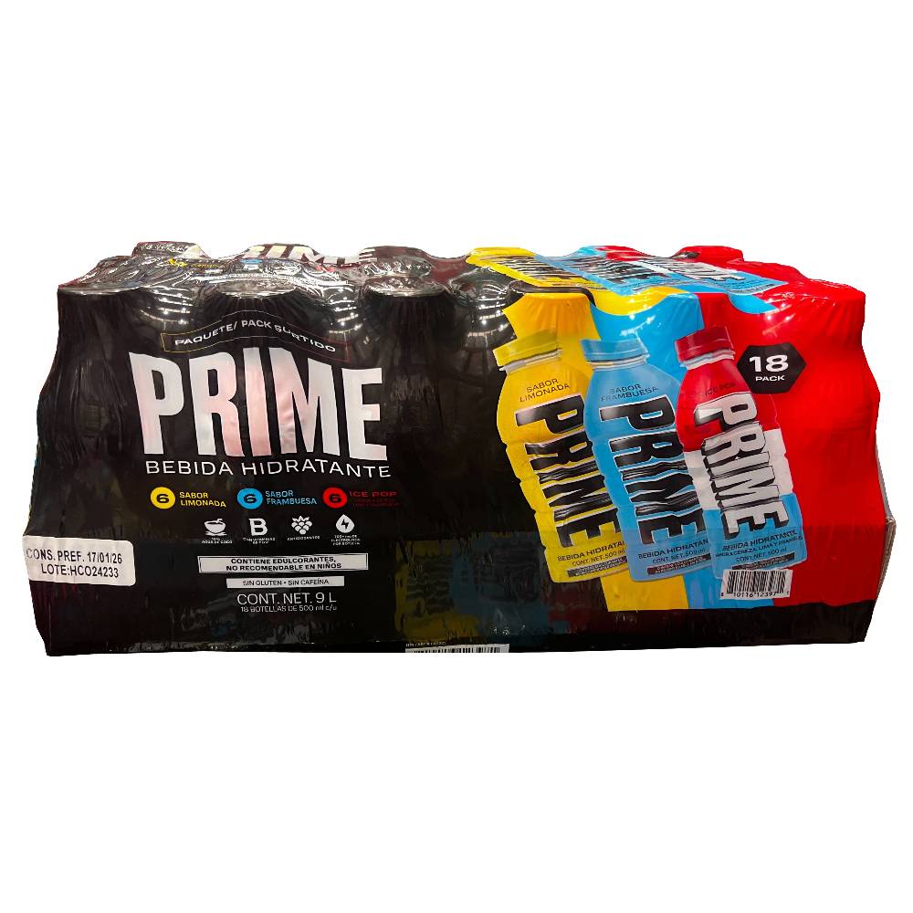 Prime · Bebida hidratante, surtido (18 x 500 ml)