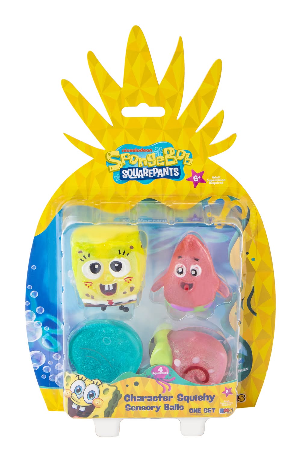 SpongeBob SquarePants™ Character Squishy Sensory Balls 4-Pack Set SpongeBob