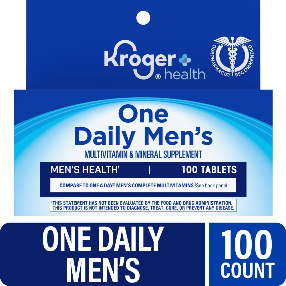 Kroger One Daily Multivitamin & Mineral Supplement Tablets, Men (100 ct)