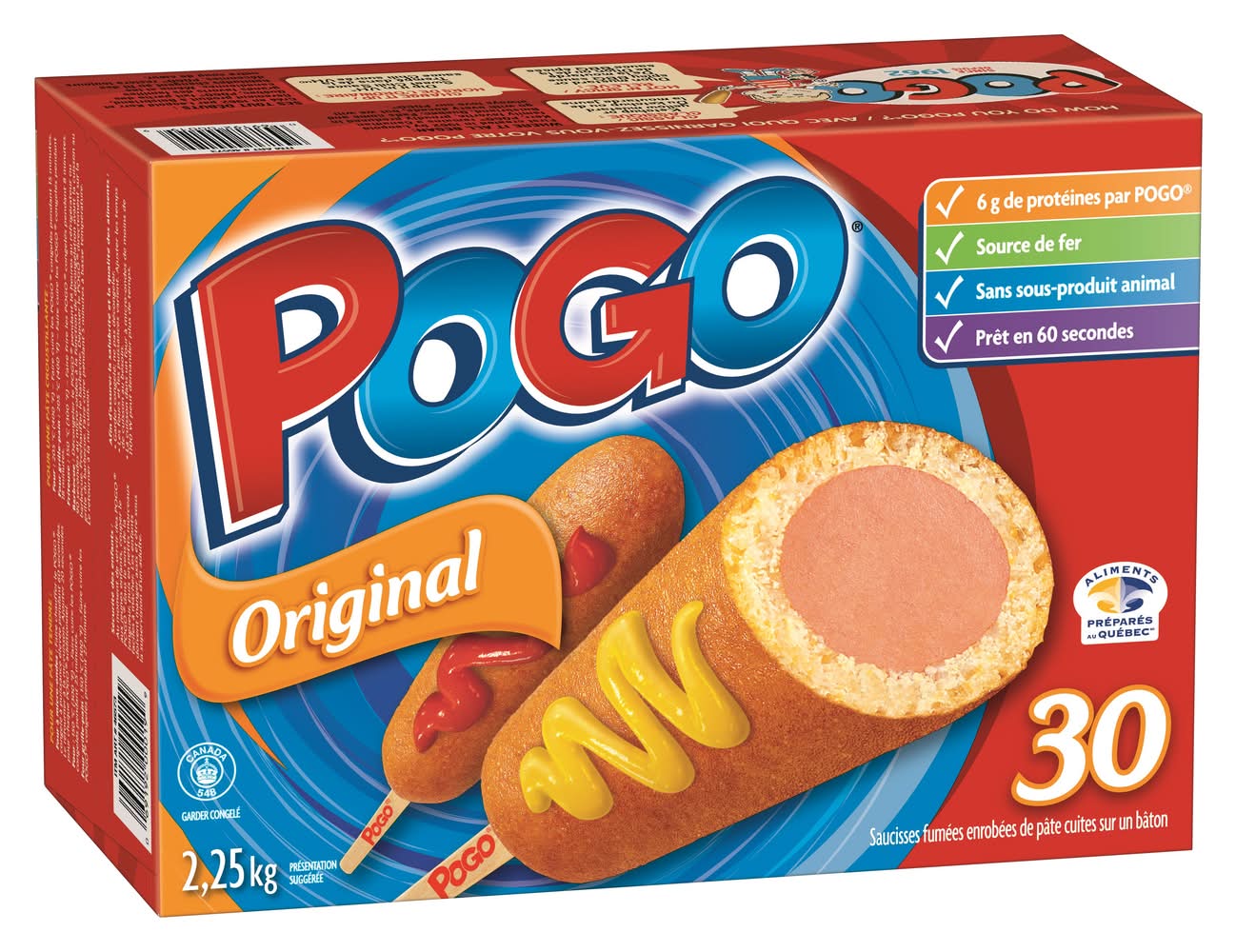 Pogo Originale, 2.25 Kg / Pogo Original Corn Dogs (30 x 75 g)