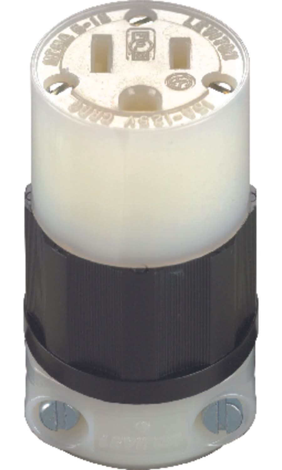 Leviton Industrial Nylon Grounding Plug 5-15R 2 Pole 3 Wire