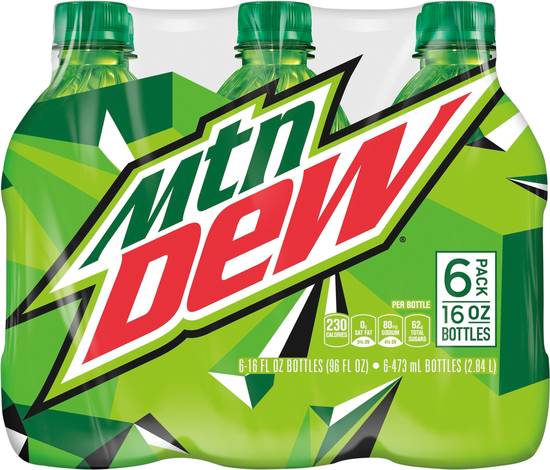 Mtn Dew Soda (6 ct, 16 fl oz) (citrus)