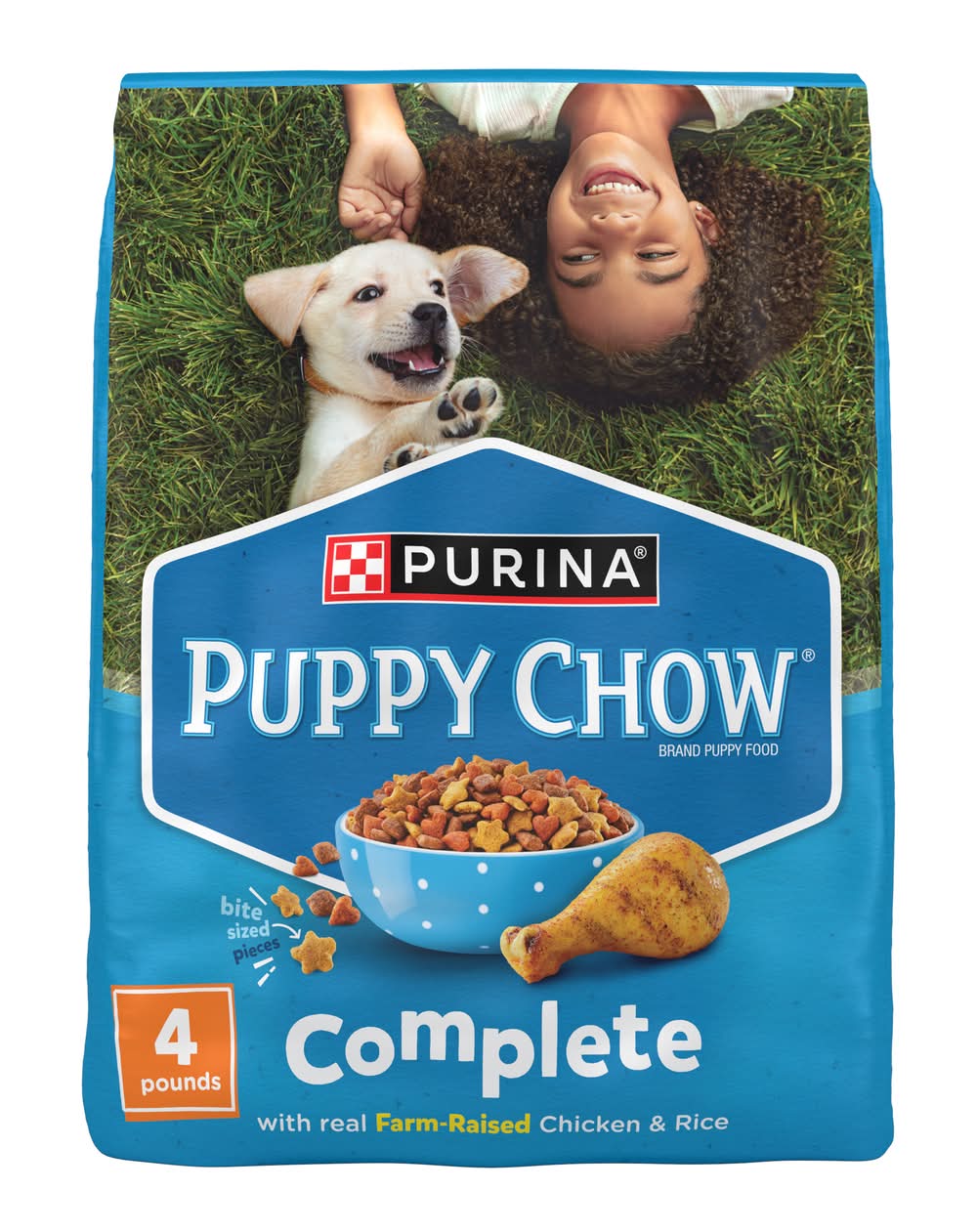 Purina Puppy Chow Complete Building Blocks Nutrition Dry Dog Food, Chicken & Rice, Puppy (4 lbs)