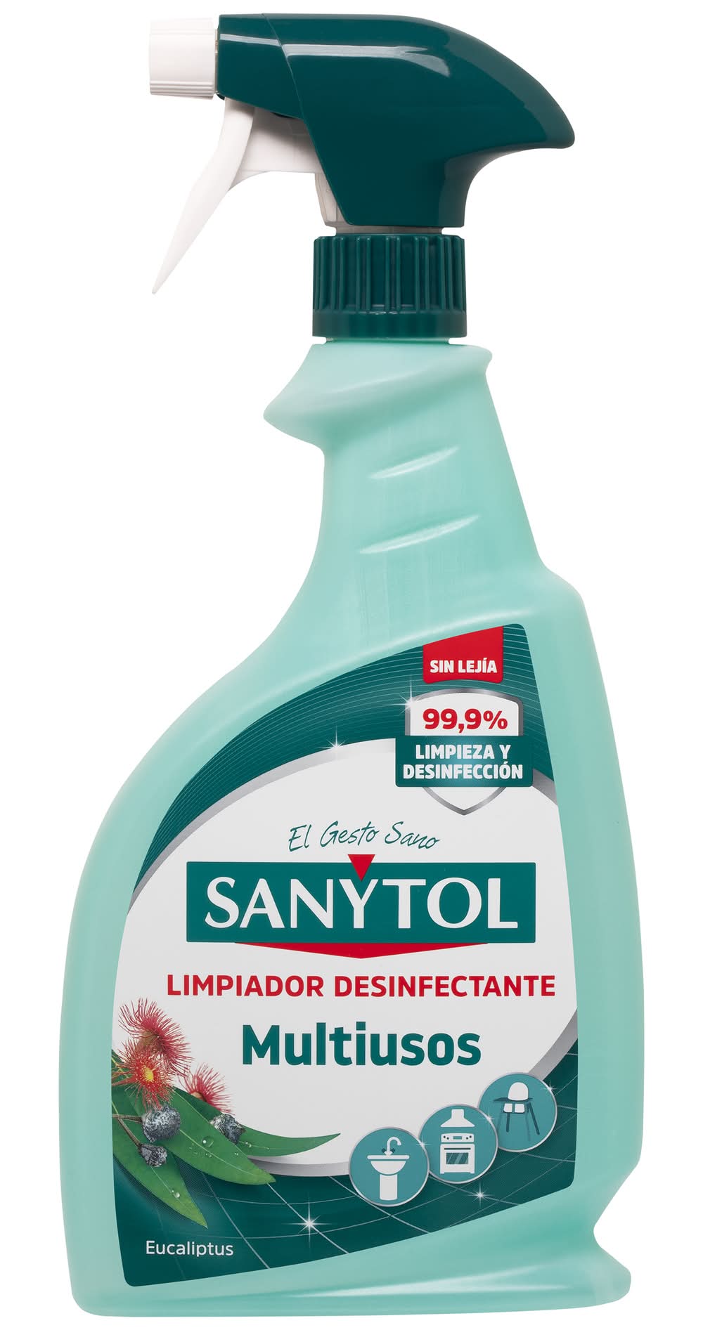 Limpiador desinfectante multiusos · Sanytol - Eucaliptus (750 ml)