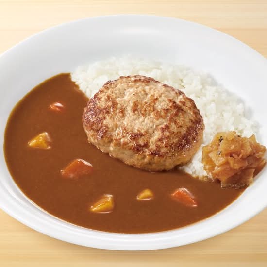 【チーズインハンバーグ付】チーズインハンバーグカレー Pork Curry Rice w/ Cheese-Stuffed Hamburg Steak