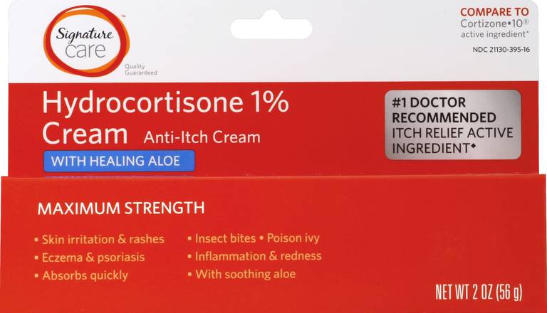 Signature Care Hydrocortisone 1% Anti-Itch Cream With Aloe (2 oz)